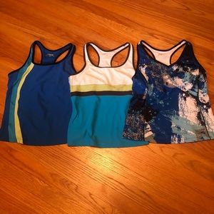 3 for 1! Xersion Workout tanks with built in bra